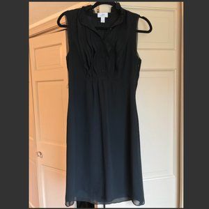 Ann Taylor Loft Pleated Little Black Dress